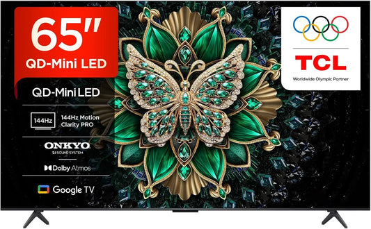 TCL 65C6K, Televizory, C6K TV 165.1 cm (65 palců) 4K Ultra HD Smart TV WiFi Metalic, Černá, 165.1 cm, 4K, 3840 x 2160, mini LED