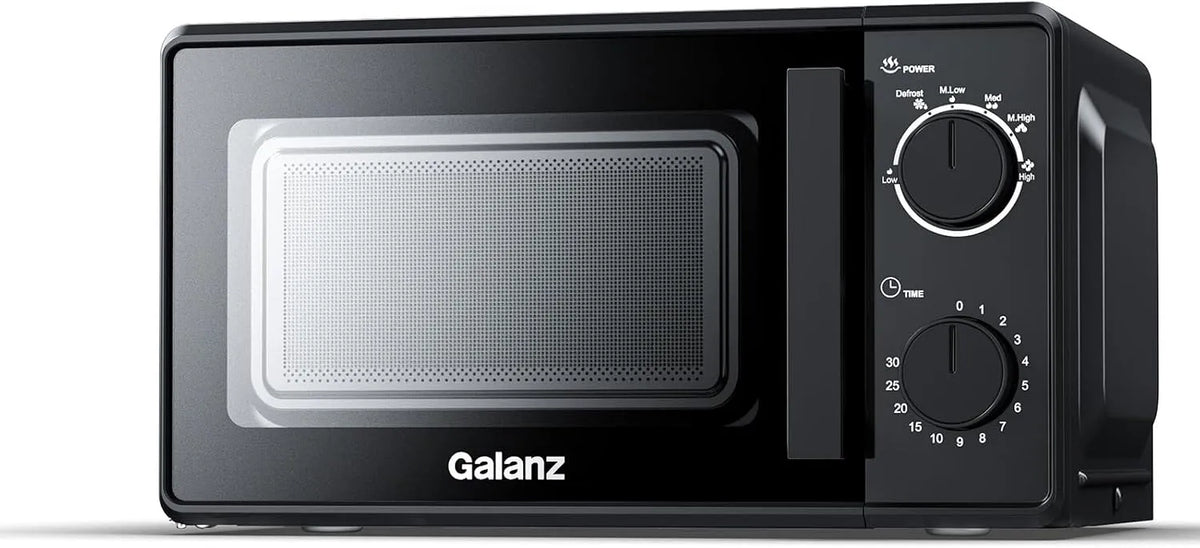 Galanz P70T20L-VB, Samostatné mikrovlnné trouby, Solo mikrovlnná trouba 20L, 700W mikrovlnná trouba s 6 úrovněmi výkonu, 0 až 30, Černá, 20L