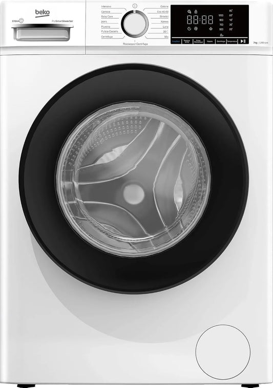 Beko BMX7126DB, Pračky, přední nakladač s náplní 7 kg 1200 RPM bílá, 7126DB, 7 kg, 1200 RPM, 76 dB