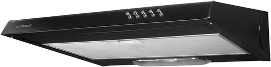 Concept OPP1360, Podstavné digestoře, Koncept kapota 60cm, Černá, 60cm, 39, 5 W, 62 dB, 1.5 W