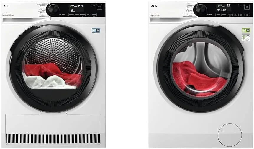AEG TR8AMZ68 LR8AMZ49FL, Sušičky s tepelným čerpadlem, Vysoušeč / série 8000 s AVOLUTECare & pračkou / série 8000 s PowerCare ®, Bílá, 68 V, 2 L