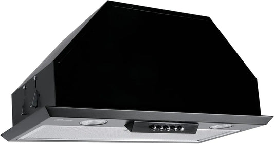 Gurari 1000m3, Podstavné digestoře, GCH B 051 52 BL včetně cirkulujícího vzduchu, vestavěný ventilátor / stropní kryt, Černá, 52 cm, 3 W, 60 cm