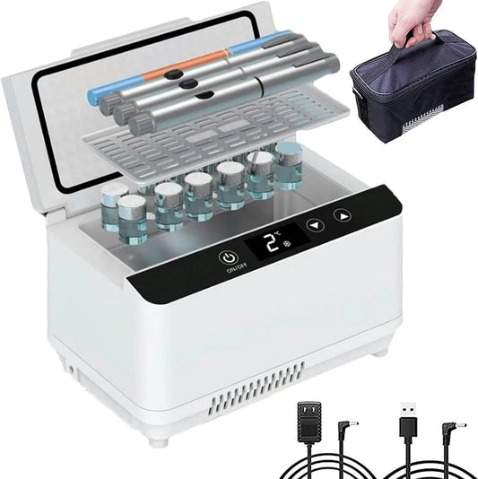 BTOIASYHF 3-Batterie-Insulink, Uchovávejte a přepravujte, Přenosné chladničky pro vysokokapacitní chladničky s inzulínem, chladničky s, Bílá, 26 l