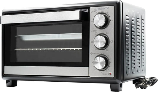 BEHOME, Mini trouby, Elektrická trouba s cirkulujícím vzduchem, malá, 20 l, teplota do 230 °, časovač, Průhledná, 1 g, 46 x 33, 5 x 29