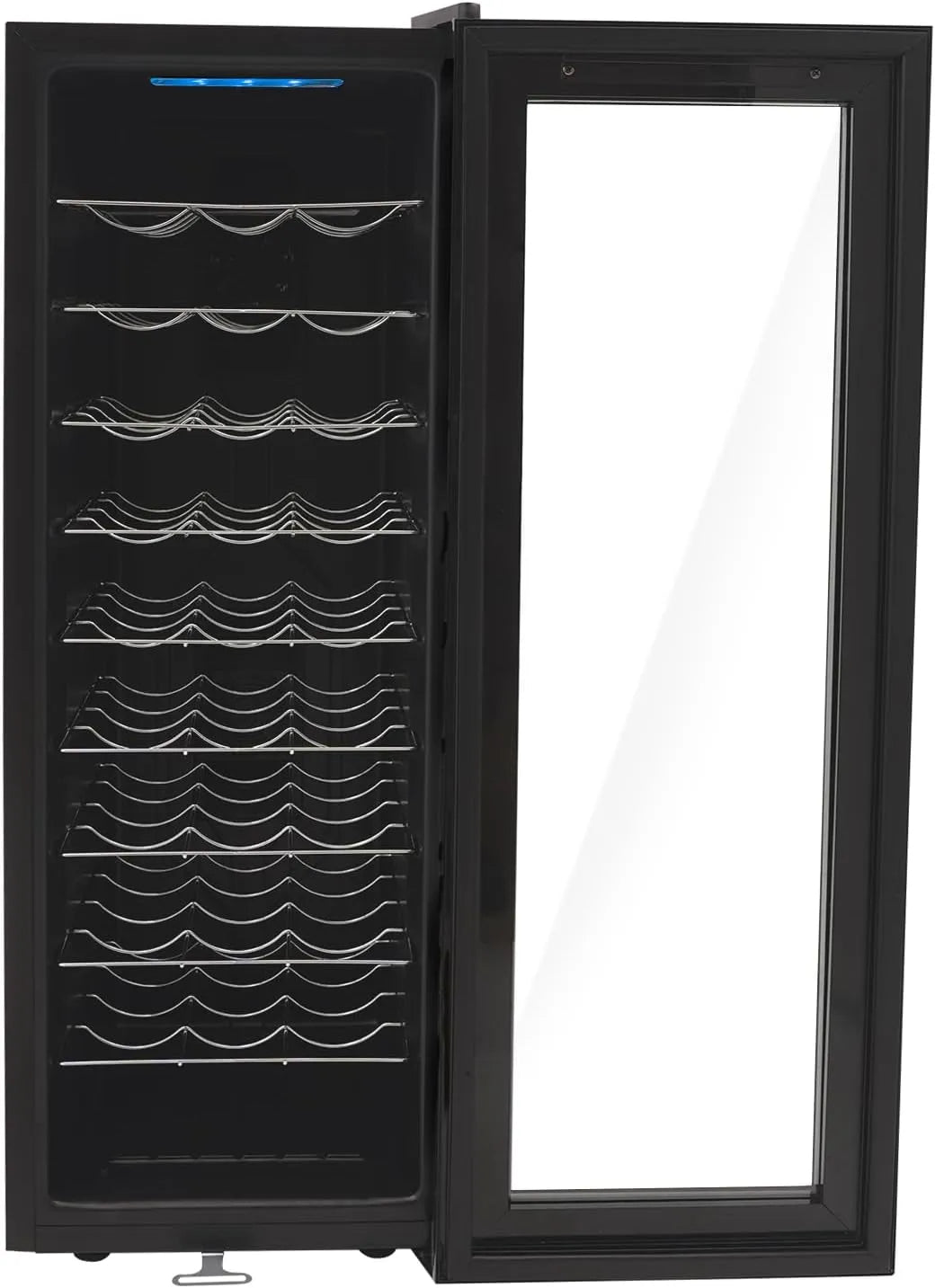 SuhoFutus, Vestavné vinotéky, Skleněná lednička 76L pro 30 lahví s regulací teploty 12-18 ° C, LED displej, Černá, 76L, 30 l, 0, 61 kW, 220V