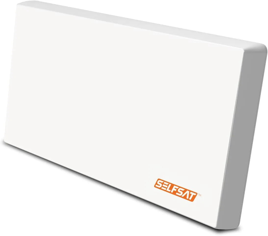 SELFSAT H22D2, Satelitní nádobí, + + Twin Flat Antenna: Kompaktní satelitní anténa pro 2 účastníky, Černá, 4K, 34.5 dB, 12.7 G