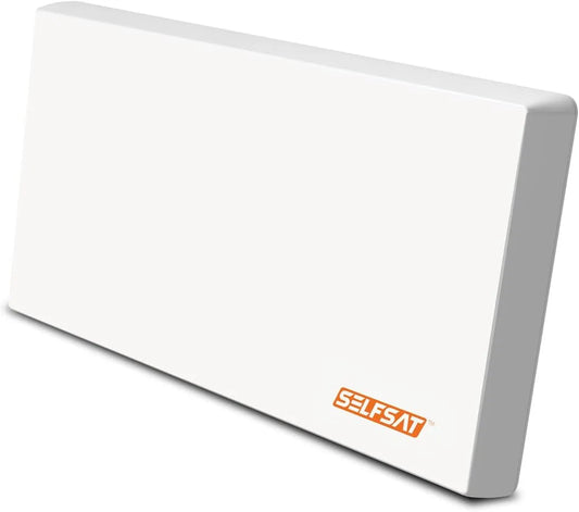 SELFSAT H22D2, Satelitní nádobí, + + Twin Flat Antenna: Kompaktní satelitní anténa pro 2 účastníky, Černá, 4K, 34.5 dB, 12.7 G