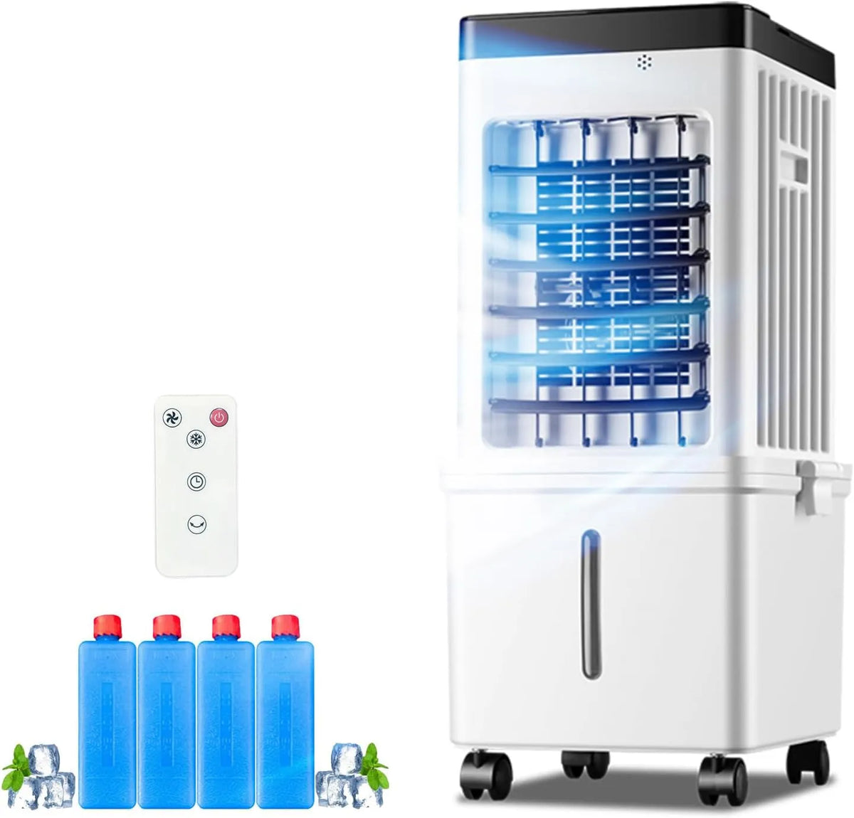 VLites, Samotný ventilátor Vites s chlazením vody Dálkové ovládání chladič vzduchu Mobile, Bílá, 3 W