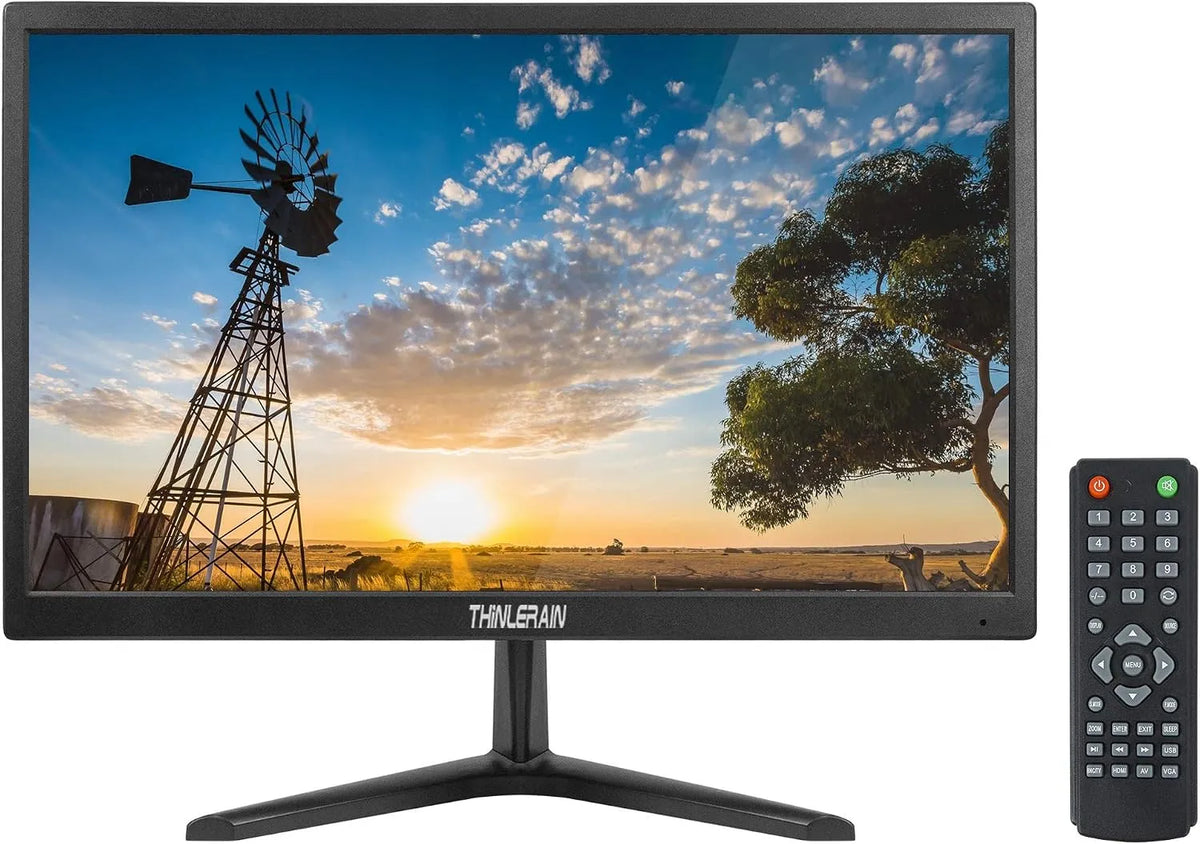 Thinlerain, Monitory, 20 palců PC Monitor 1600 x 900 LED obrazovka CCTV Monitor BNC / VGA / HDMI / AV /, Černá, 1600 x 900, 3.5mm, 9 V