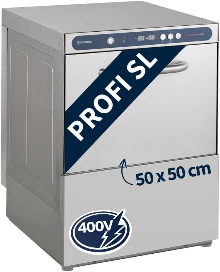 GastroHero PROFI-GSM54SL, Myčky nádobí, Myčka na nádobí 50x50, 400 V, nerezová ocel, Stříbrná, 50x50, 500 × 500 mm, 320 mm