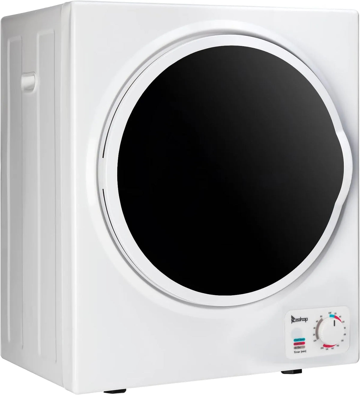 ROVSUN, Odvětrávací sušičky, 2.5 KG Vysoušeč vzduchu Vysoušeč prádla Mini sušička Kompaktní sušička Mechanické, Stříbro / bílé, 2.5 KG, 850W