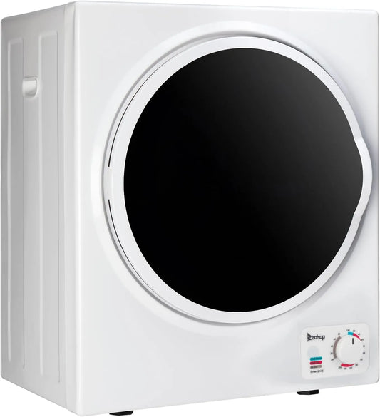ROVSUN, Odvětrávací sušičky, 2.5 KG Vysoušeč vzduchu Vysoušeč prádla Mini sušička Kompaktní sušička Mechanické, Stříbro / bílé, 2.5 KG, 850W