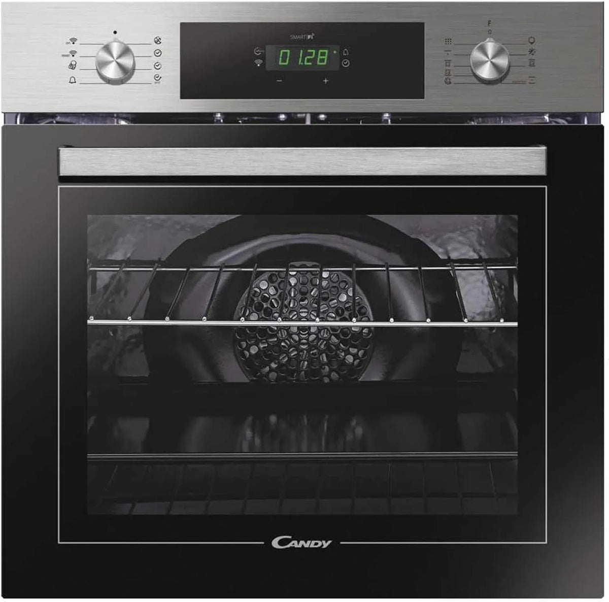 CANDY FCT886X, Trouby, WF DE built- in troub Pyrolýza a Aquactive Cleaning 70 l, Černá / stříbrná, 70 l
