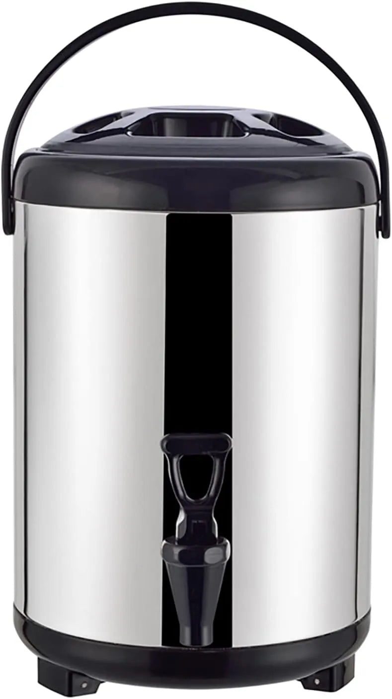 MTYUVOC, Vinotéky, nerezová urna pro komerční čaj, catering, izolované dávkovače drinků, pro domácí, Stříbrná, 6 l, 3 cm