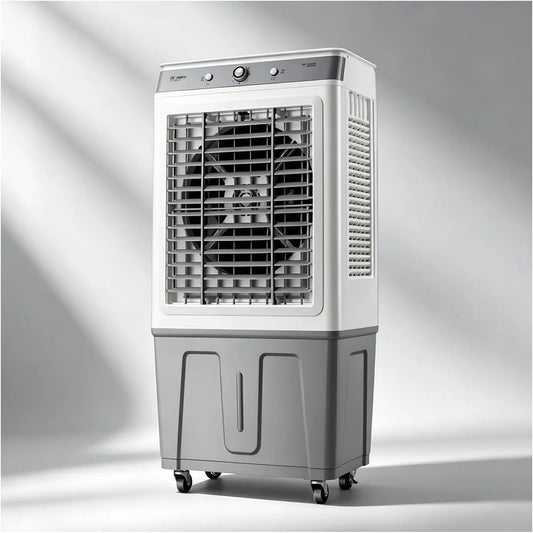 YFAURNDE, Odpařovací chladiče, Mobilní klimatizace, ventilátor s chlazením vody, vybaven 45 litrovou vodní, Bílá, 45 l, 42 x 31 x 81 cm