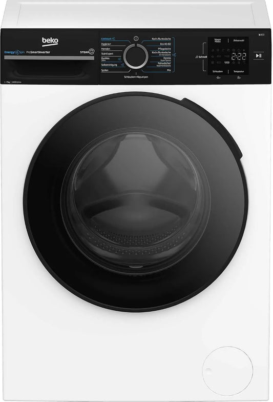 Beko BM3WFU3741R, Pračky, Plná automatická pračka, 7 kg, EnergySpin, spinning 1400 ot. / min, SteamCure, Bílá, 3W