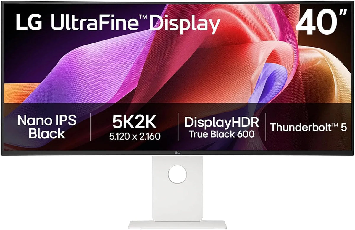 LG 40U990A-W.AEU 5K2K, Monitory, UltraWide, 40 palců, 21: 9 zakřivený Nano IPS černá Monitor, 120Hz, AMD FreeSync, Černobílé, 5120x2160