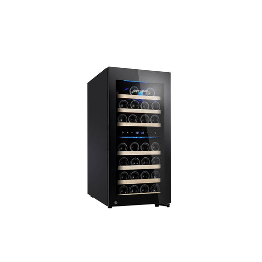 GGM Gastro, Systémové Gastronomické vybavení a příslušenství, GGM- Gastro Lednička na víno 100 L, 2 zóny, 33 lahví, 39, 5x58x84 cm, Černá, 100 L