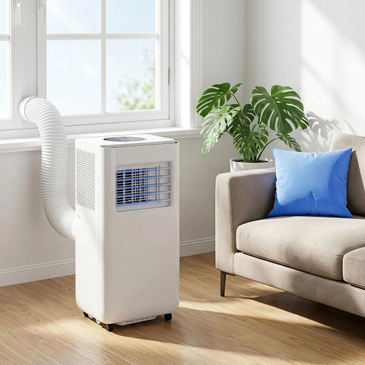Generisch 4-in-1, Mobilní klimatizace, 12000 BTU Přenosná klimatizace, chlazení 300 m2, Smart AC s chlazením, odvlhčovač, Bílá, 12000 BTU