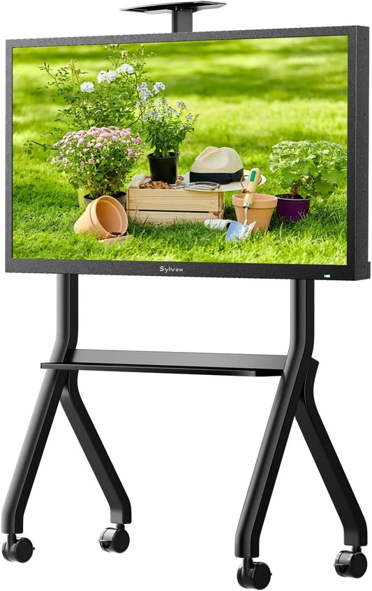 SYLVOX, Stojanové nohy, Svitek pro 42-55 'venkovní TV, 360 ° uzamykatelná kola, Černá, 55 ', 40 kg, 100x100, 700x500 mm