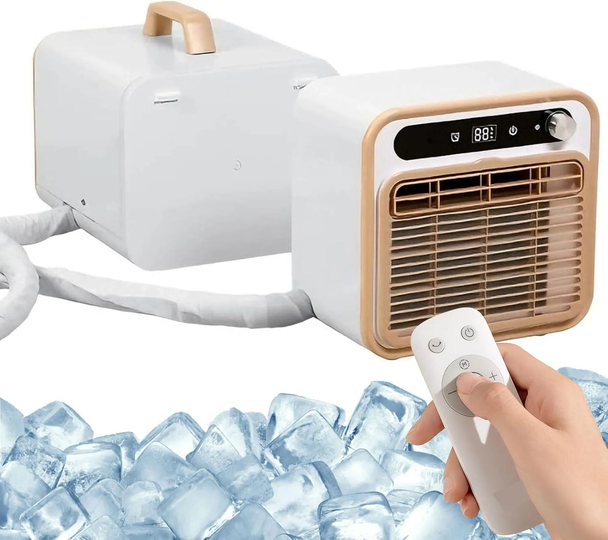Generic 130m3/h 12-Stunden-Timer, Splitové klimatizace, Dvojitá klimatizace, štíhlá klimatizace s flexibilní spojovací hadicí a, Bílá, 13kg, 40dB