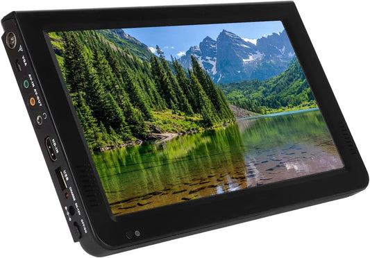 VBESTLIFE 10-Zoll-Digitalfernseher, TV a domácí kino, Přenosná 10palcová digitální TV, TFT LED HD displej, pro auta, karavan, Černá, 64G