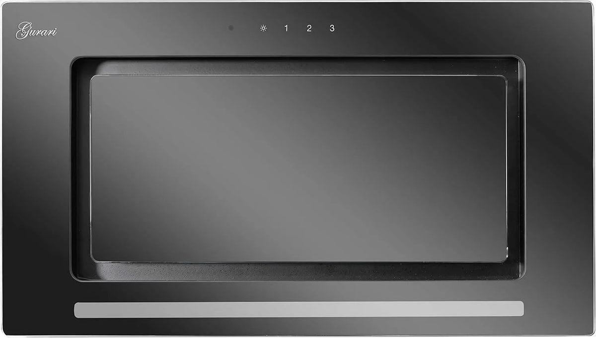 Gurari, Moduly ventilátoru, GCH E 217 montážní řada 52 cm - ventilátor modul / stropní kryt v černém skle, Černá / stříbrná, 52 cm, 6W, 5v