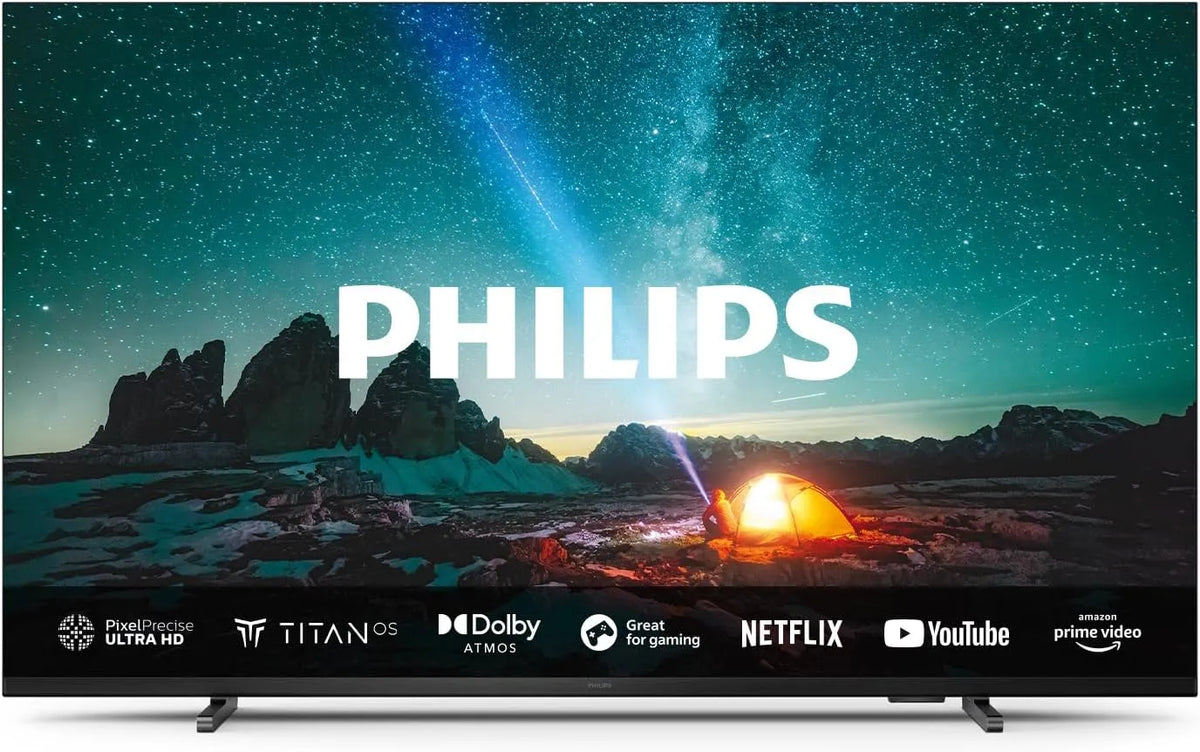 PHILIPS 65-Zoll 65PUS7609, Televizory, 4K LED Smart TV - 65palcový displej s pixel- přesné platforma Ultra HD Titan OS a, Černá, 4K