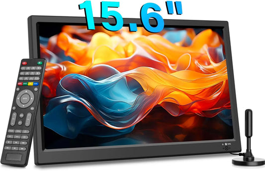 KCR DVB-T2, TV a domácí kino, Přenosný digitální TV, 12 V TV, HDMI / AV / USB vstupy, dálkové ovládání, Černá, 12 V, 39.6 cm, 3G