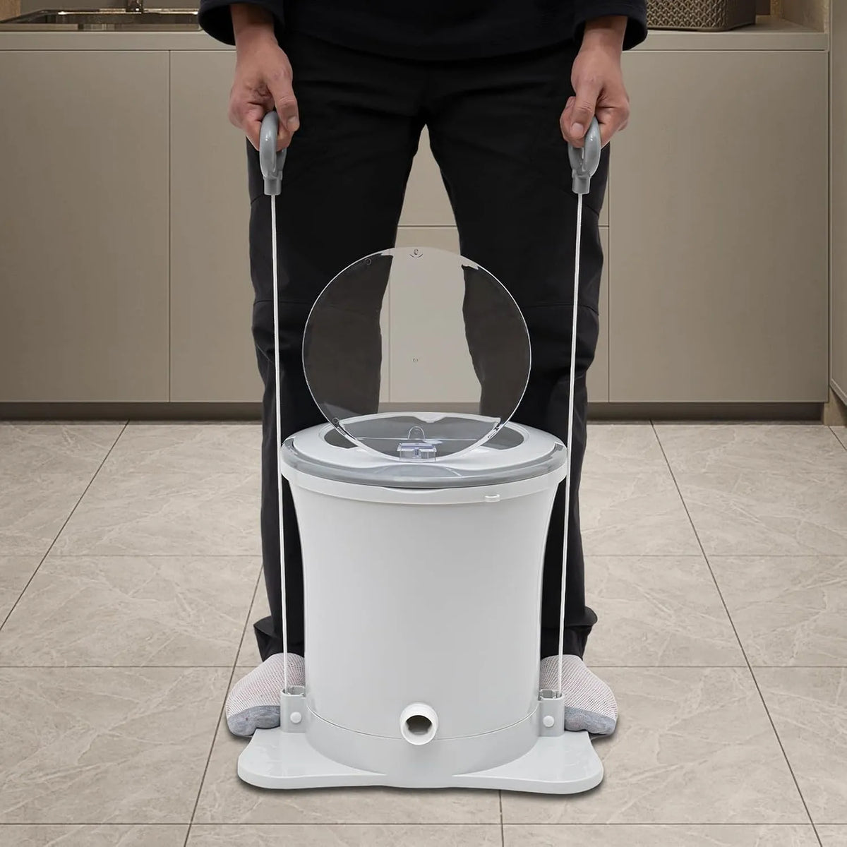 Ageanbri, Pračky a sušičky, Ruční bubnová sušička, přenosný minisušič na oblečení, nohavice, kompaktní, Bílá, 2, 4 g, 9L, 5 kg, 42 x 33 x 39 cm