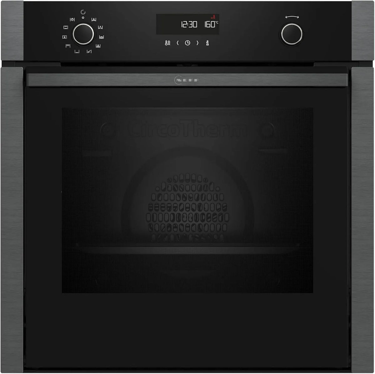 Neff B5ACH7HG3, Trouby, N 50, built-in troubě 60 x 60 cm, Made in Germany, LCD displej bez gagu, Slide &, Šedá, 60 x 60 cm