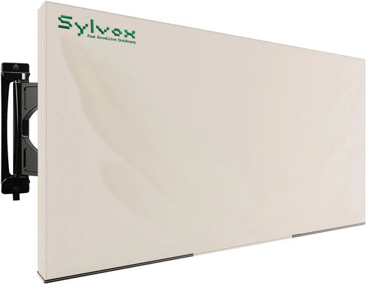 SYLVOX 600D, Ochranné prvky obrazovky TV, venkovní TV kryt pro 50-55 palců, TV kryt, vodotěsný, Dustproof obrazovka, Černá, 43inch, 55inch