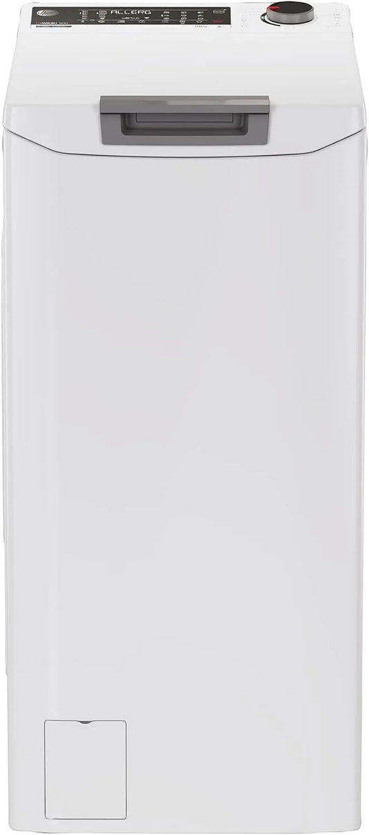 Hoover THO286TM5-S, Pračky, Toploader pračka 8 kg I Smart provoz s Wi-Fi a Bluetooth I 1200 otáčky otáčení I, Bílá, 8 kg, 39 ', 47 kW, 44 l