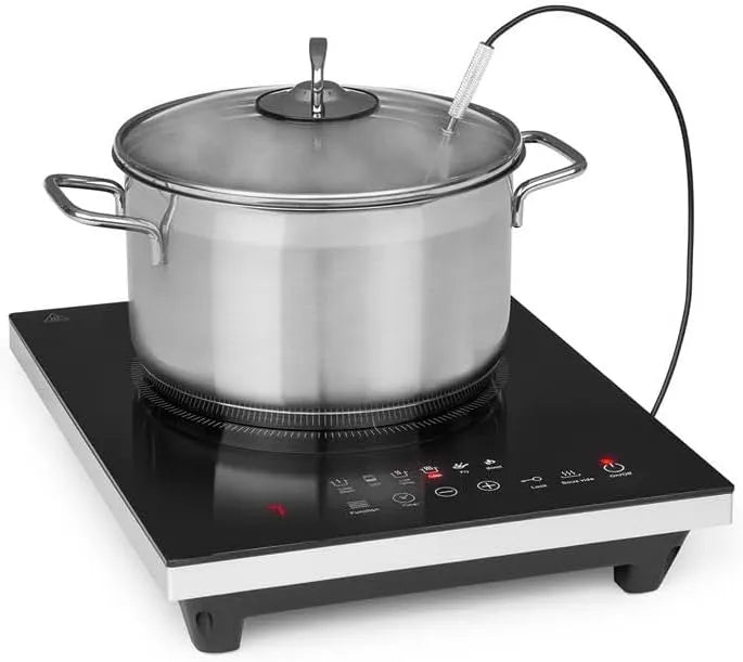 Klarstein, Elektrické vařiče, Cook n Roll - Hotplate Induction sporák, 2000W, Kochfeld: 26 cm Ø, 10 úrovní, Černá, 26 cm, 6 v, 240 V