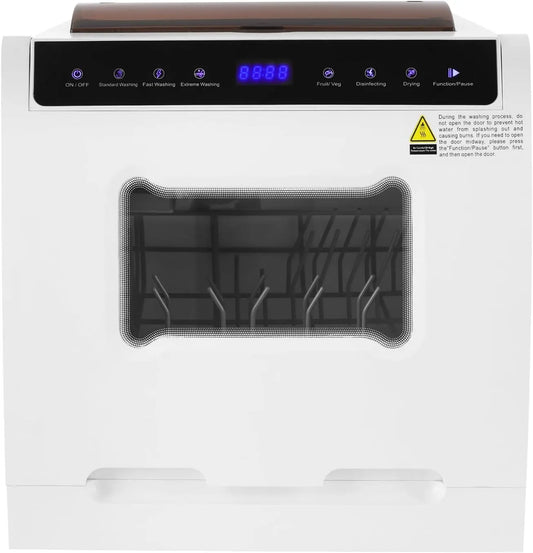 WooDerson, Stolní myčky nádobí, Compact Long- Lying tabulka myčka nádobí, myčka nádobí, 3 mycí prostředky, Bílá, 220V, 1100W, 52dB, 5L