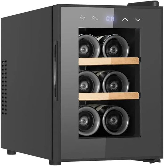 Vinata, Vinné skříně, Sena Wine Air Conditioning System Freestanding - černá - Vinná lednička 6, Černá, 6 L, 3 x 26, 5 x 49, 5 cm
