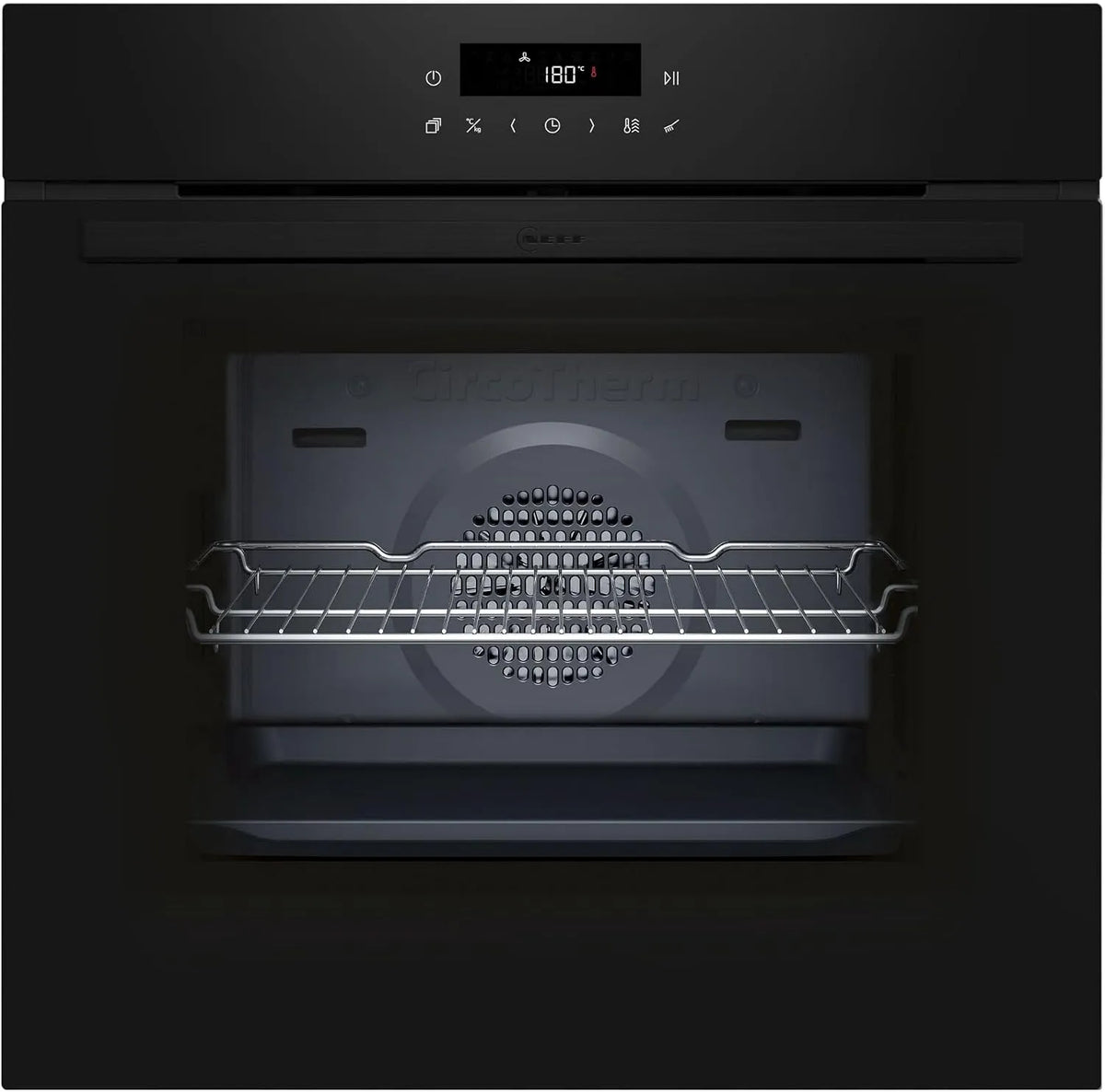 Neff B2CCJ7AK3, Trouby, N30, built-in troub, 60 x 60 cm, LED dotykové ovládání, 3D hot air, Circotherm, Air, Černá
