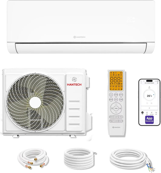 HANTECH, Splitové klimatizace, Split klimatizace 18000 BTU 5, 2 kW WLAN R32 H-Plus 3m vedení, Bílá, 18000 BTU, 5, 2 kW