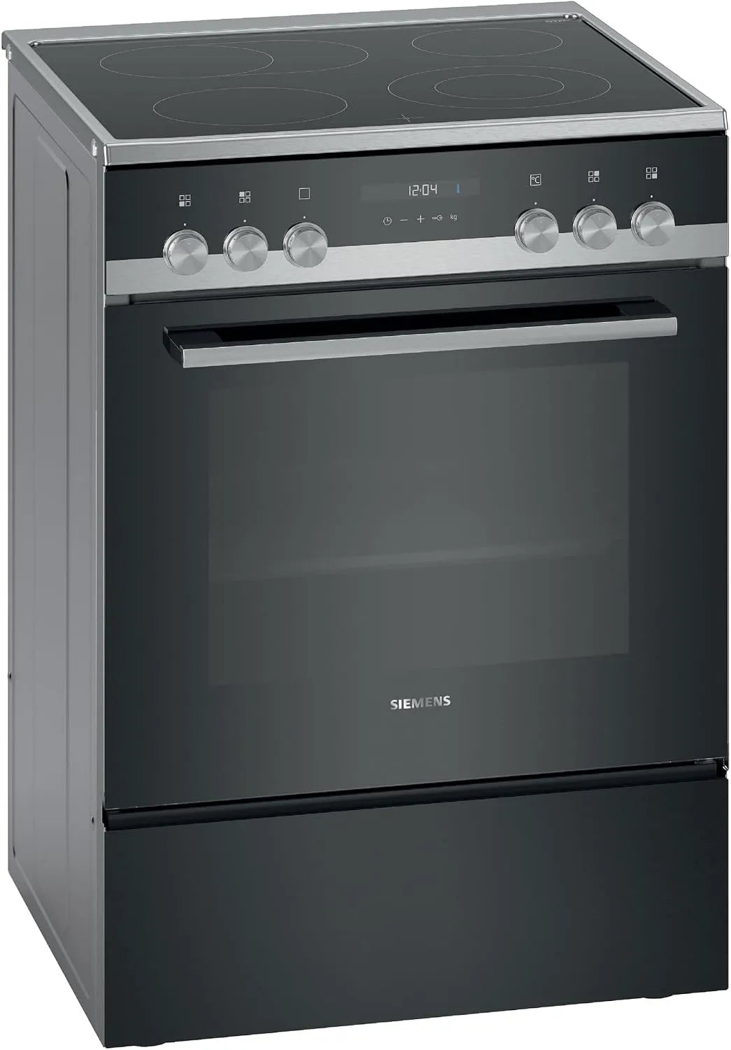 Siemens iQ500 HK9S5A240, Sporáky, Elektrický sporák na vysouvání na volné noze z nerezové oceli 60 cm, Stříbrná, 60 cm, 18 cm, 26 cm, 14, 5 cm