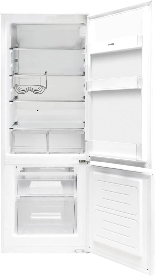 Amica, Kombinované chladničky s mrazákem, built- in lednice- mrazák 212 L 144 x 54 x 54 cm EKGC 16156-1, Bílá, 212 L, 144 x 54 x 54 cm, 145 cm