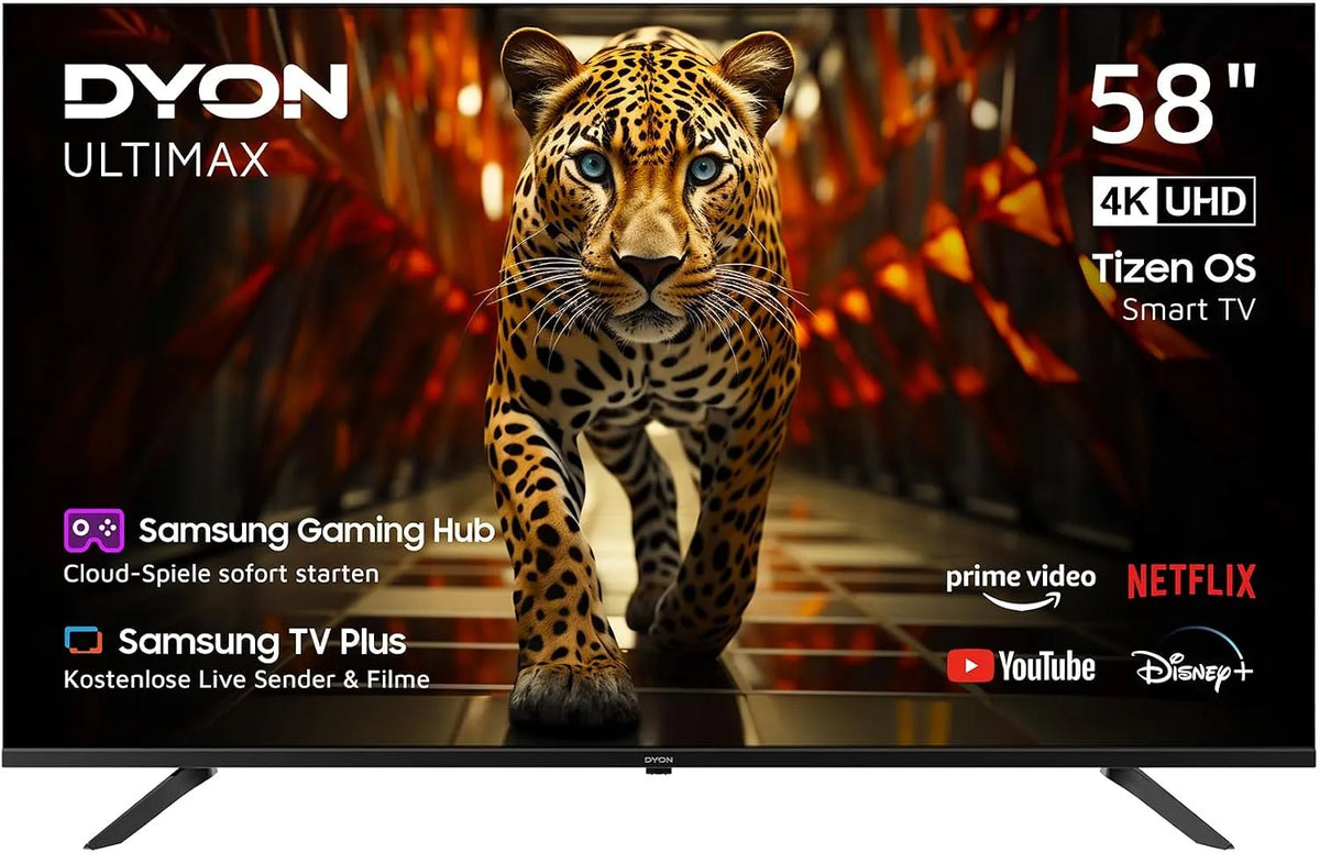 DYON 58U-TI HDR10, Televizory, ULTIMAX 58 palců 4K UHD Smart TV s, Černá, 4K, 3840 x 2160, 60 Hz, 3V