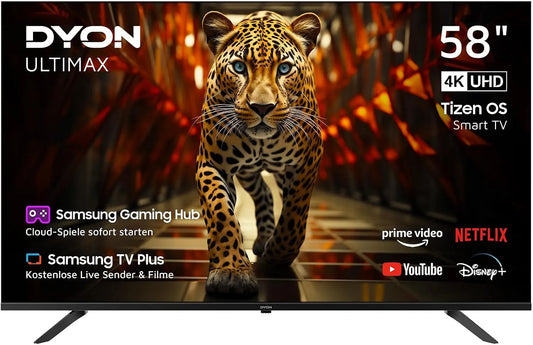DYON 58U-TI HDR10, Televizory, ULTIMAX 58 palců 4K UHD Smart TV s, Černá, 4K, 3840 x 2160, 60 Hz, 3V