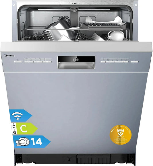 Midea, Myčky nádobí, 60 cm, 60cm Podstavba myčky nádobí 60 cm budova myčky nádobí - 14 tailor- vyrobené, Stříbrná