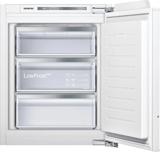 Siemens GI11VAFE0 iQ300, Mrazničky, built- in mraznička, Made in Germany, 167 kWh za rok, 72 L, lowFrost, freshSense, Bílá, 11V, 167 kW
